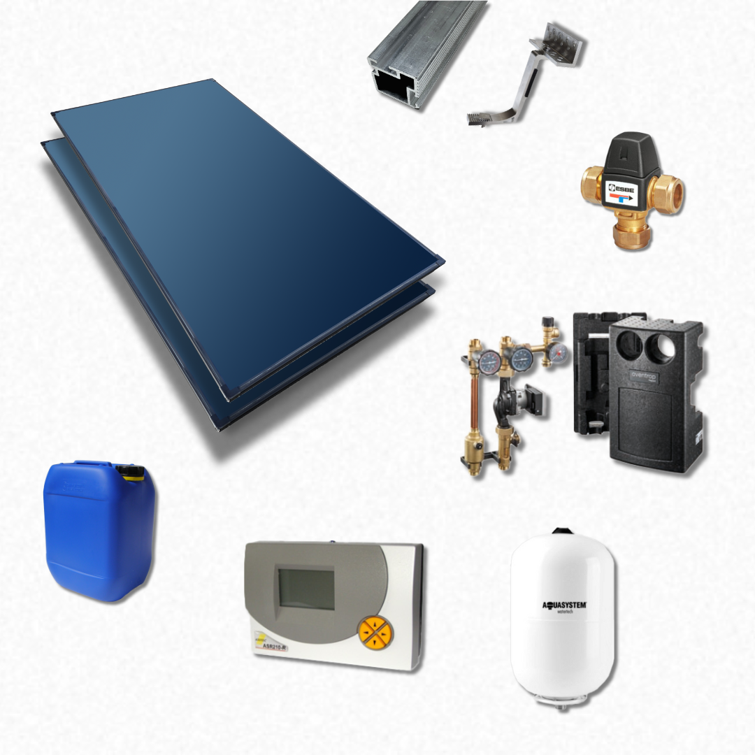 Solar Paket BL 20-2 ohne Speicher (mit 2 Blackline 2.02 Kollektoren)