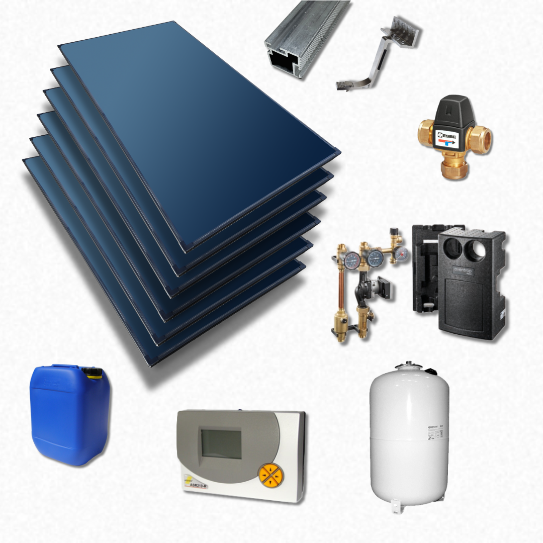 Solar Paket BL 25-6 ohne Speicher (mit 6 Blackline 2.51 Kollektoren)