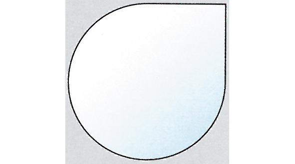 "Tropfen" Glasbodenplatte, Ø=1100mm, T=1100mm