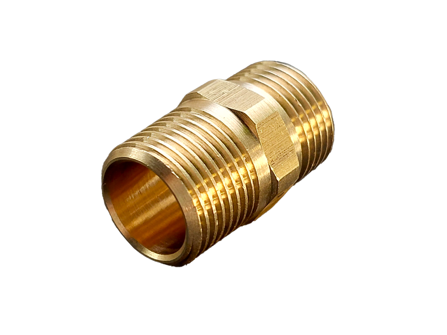MG-Doppelnippel (einseitig flachdichtend) 3/8" AG