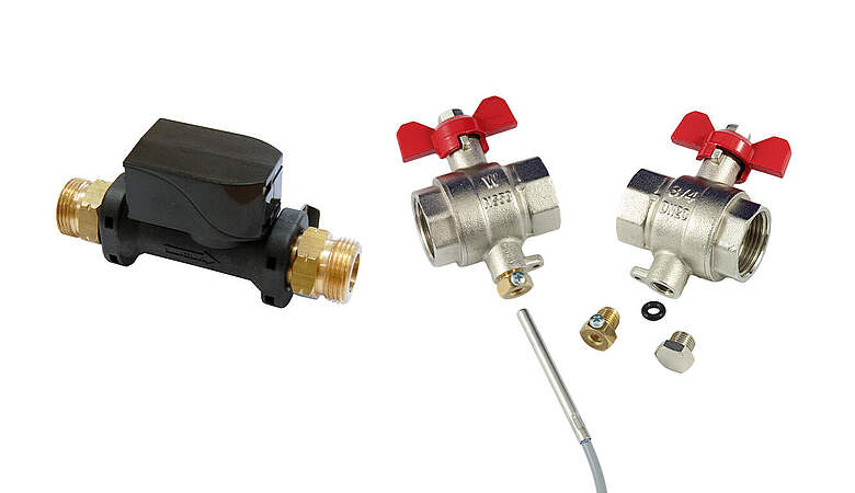 Wärmemengenzähler-Set: Volumenstromgeber 4-50 l/min für DL-Bus (3/4")