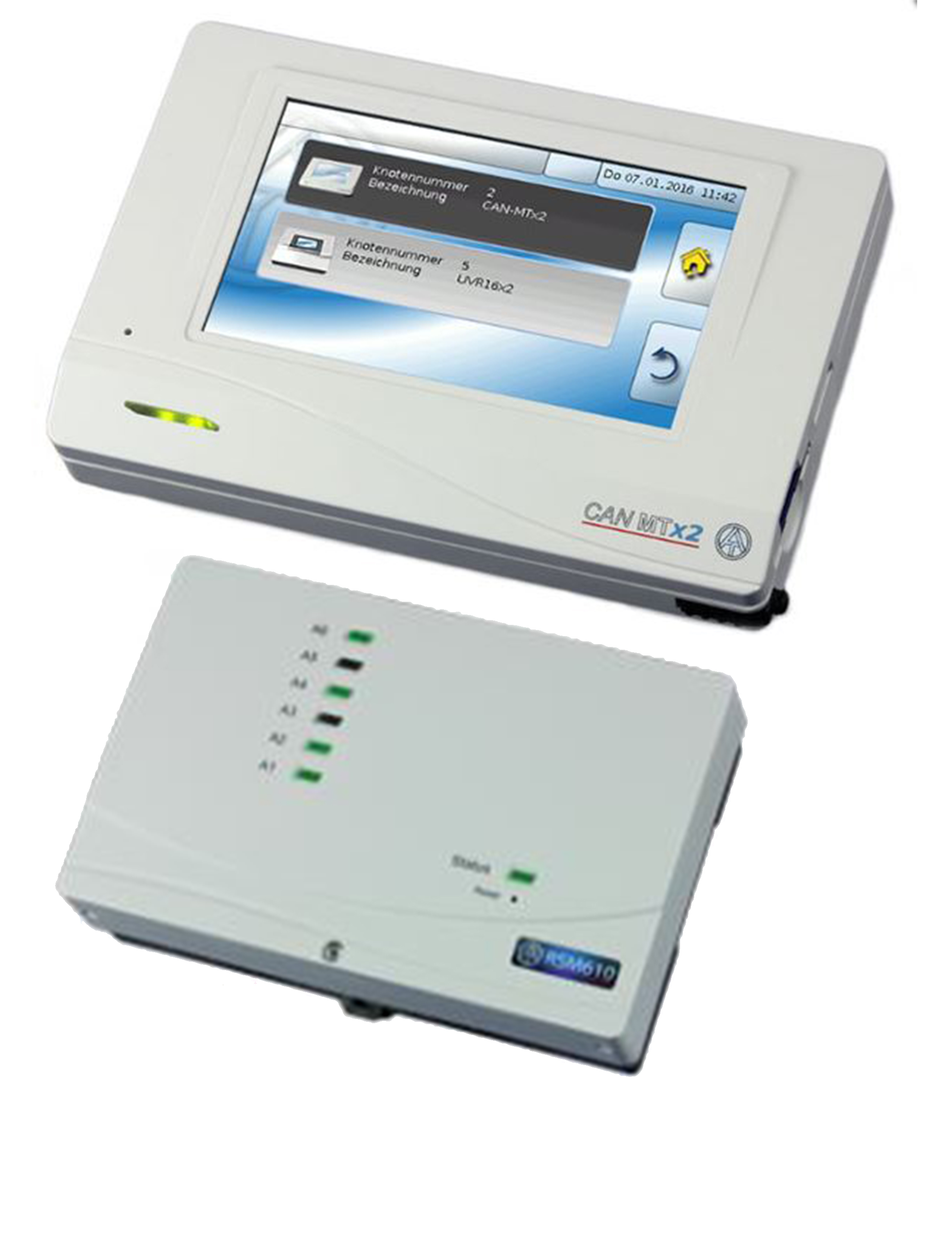 Universalregler-Set UVR 610x2 und separatem Touch-Display