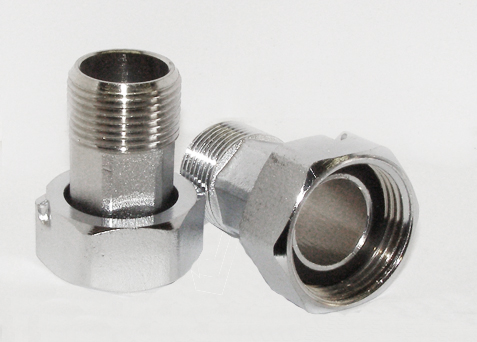Verschraubungssatz für Wasserzähler 3/4" mit 1"-Überwurfmutter