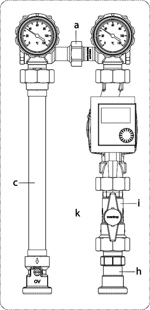Heizkreisset ungem. (Univ. Iso.) m. 180 HE UWP 1357072