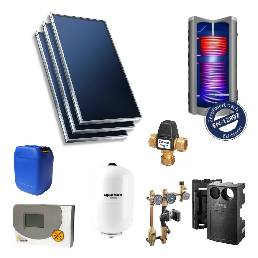 Solar-Paket B400-SL3 (mit 3 Kollektoren AS-Sunline 2100)