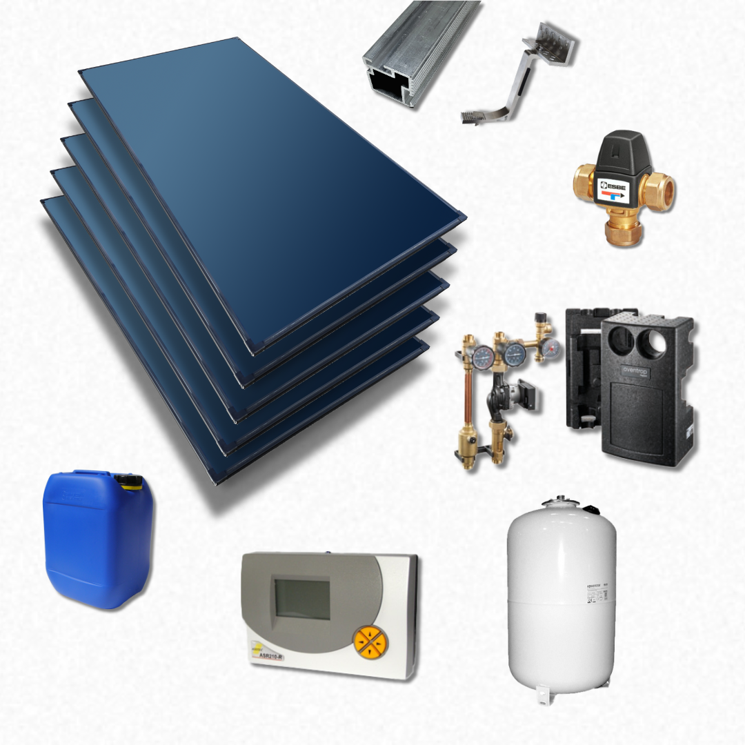 Solar Paket BL 20-5 ohne Speicher (mit 5 Blackline 2.02 Kollektoren)