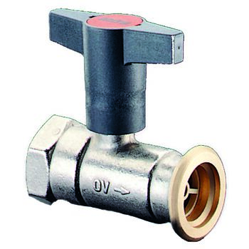 Iso-Pumpenkugelhahn 1" mit Rückschlagklappe