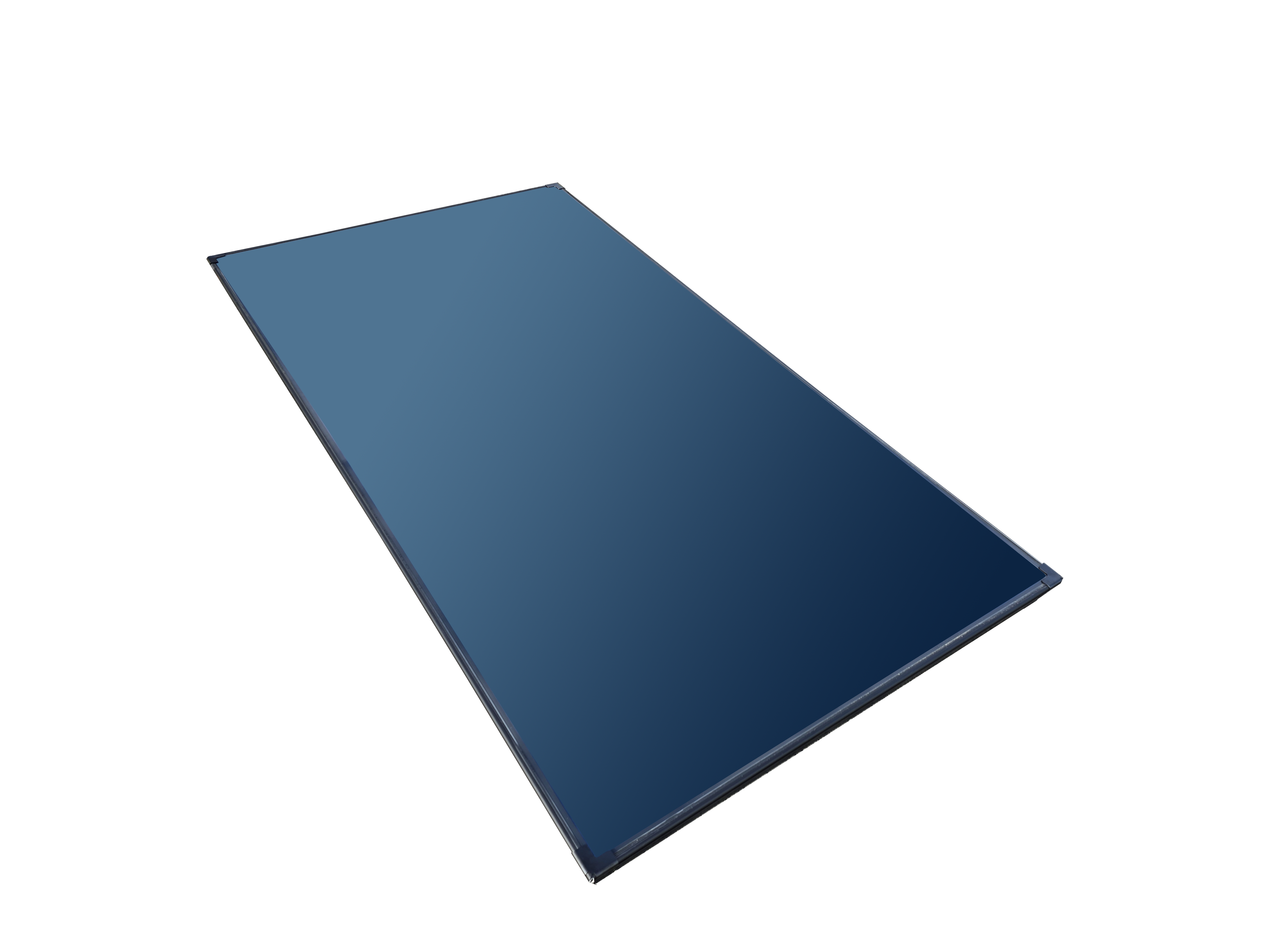 Blackline 2.02 QUER, Flachkollektor schwarz eloxiert mit 2,02 m²