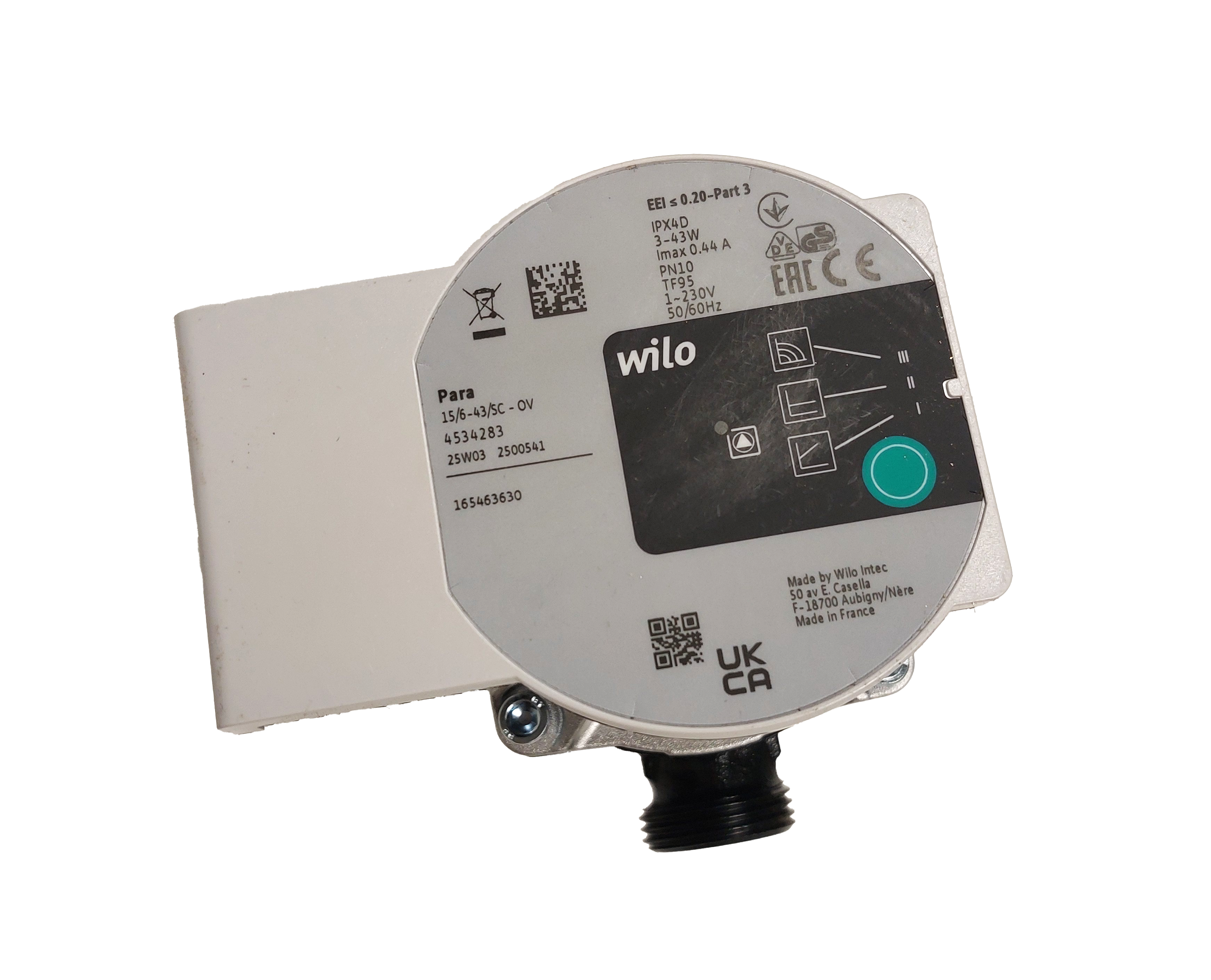 HE-Umwälzpumpe Wilo Para 15-130/6-43/SC ohne Kabel