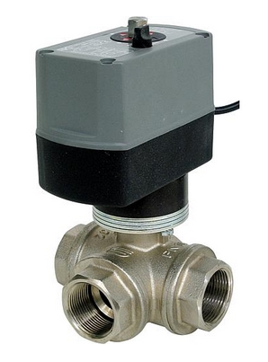 3-Wege-Motorkugelhahn 1 1/4" (230 Volt) für Umschaltkontakt