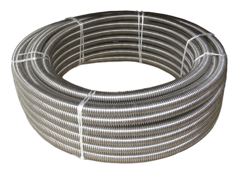 Weitgewelltes Edelstahlwellrohr als Ringbund (Rolle)