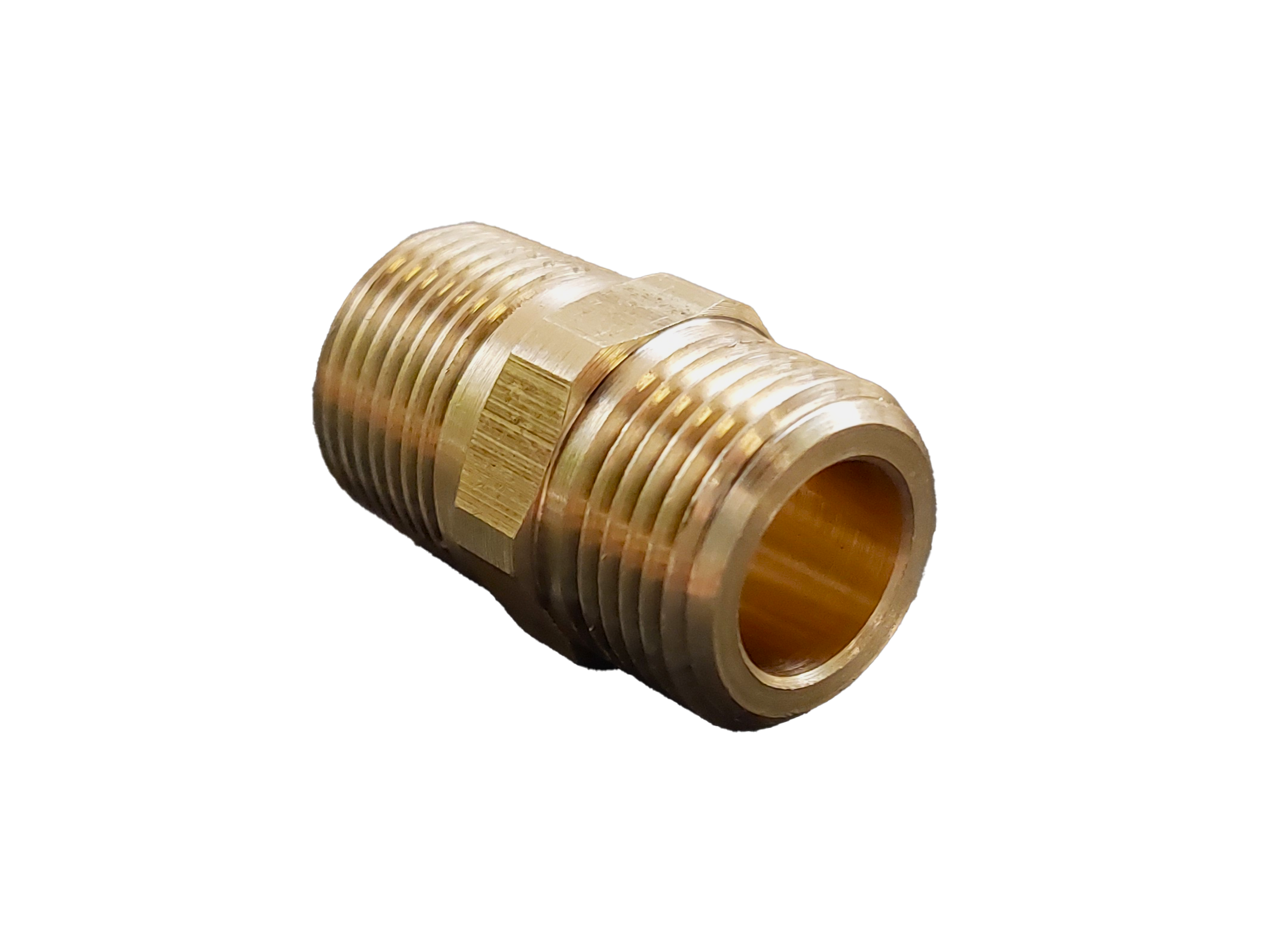 MG-Doppelnippel (einseitig flachdichtend) 3/8" AG