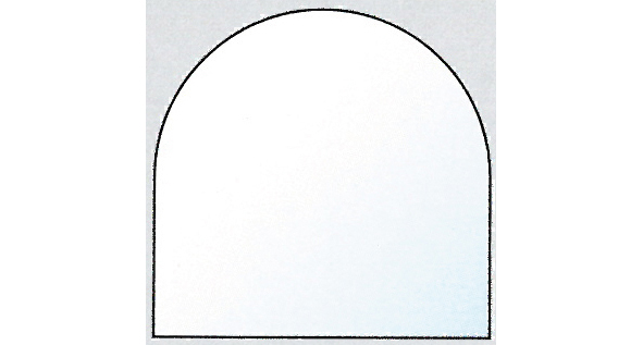 "Zunge" rund Glasbodenplatte, Ø=1000mm, T=1200mm