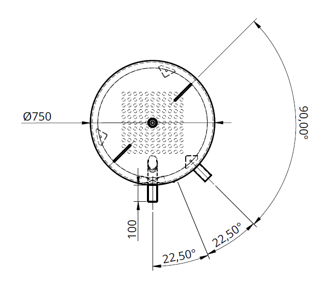 Pufferspeicher Twintherm WP 750 l mit Trennblech, ohne WT, inkl. Iso