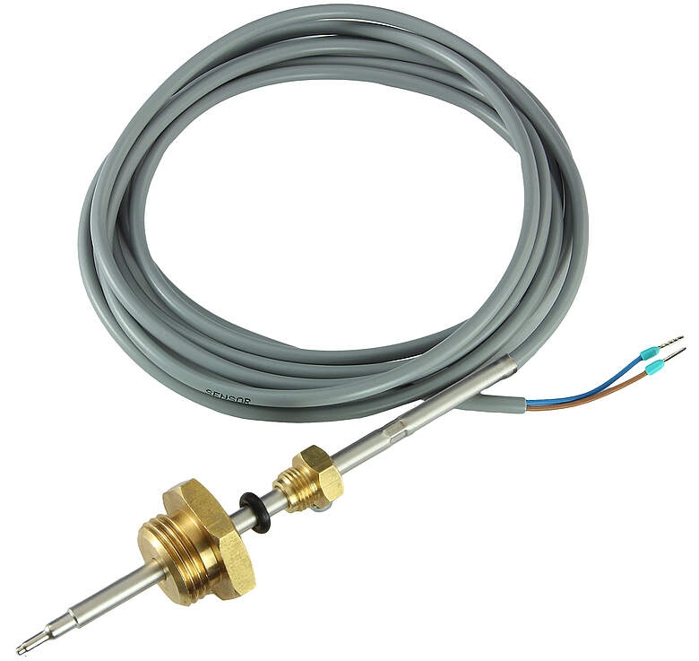 Ultraschneller Temperaturfühler (PT1000), 130mm mit 1/2"AG