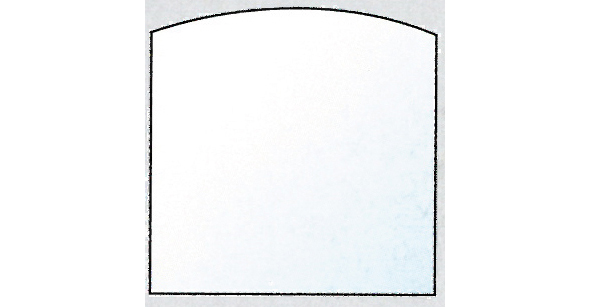"Zunge" flach 8mm-Glasbodenplatte, B=850mm, T=1100mm