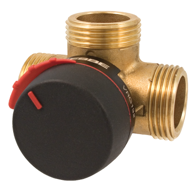 3-Wege Mischer (Messing) mit 1" AG, flachdichtend (kv=4)